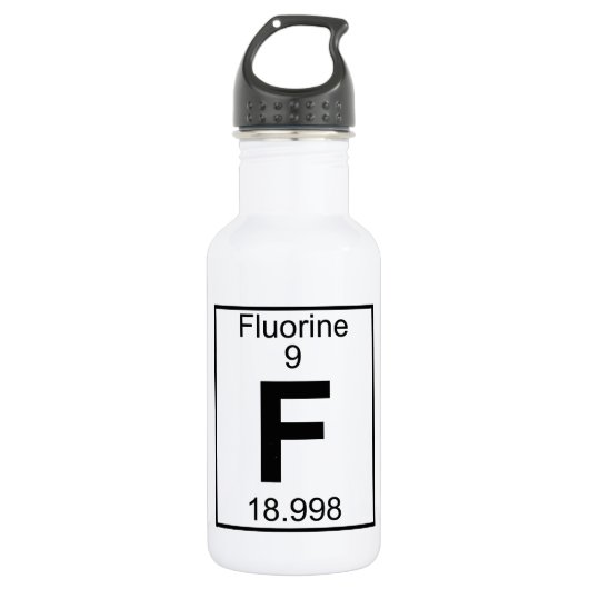 Element 009 - F - Fluor (volledig) Waterfles (Voorkant)