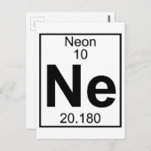 Element 010 - Ne - Neon (volledig) Briefkaart (Voorkant / Achterkant)