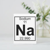 Element 011 - Na - natrium (vol) Briefkaart (Staand voorkant)