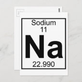 Element 011 - Na - natrium (vol) Briefkaart (Voorkant / Achterkant)