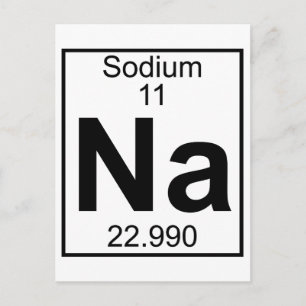 Element 011 - Na - natrium (vol) Briefkaart
