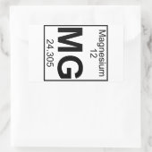 Element 012 - Mg - Magnesium (volledig) Rechthoekige Sticker (Tas)