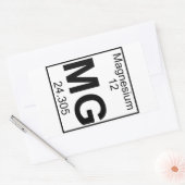 Element 012 - Mg - Magnesium (volledig) Rechthoekige Sticker (Envelop)