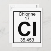 Element 017 - CL - chloor (volledig) Briefkaart (Voorkant / Achterkant)