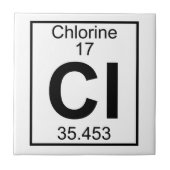 Element 017 - Cl - Chloor (volledig) Tegeltje (Voorkant)