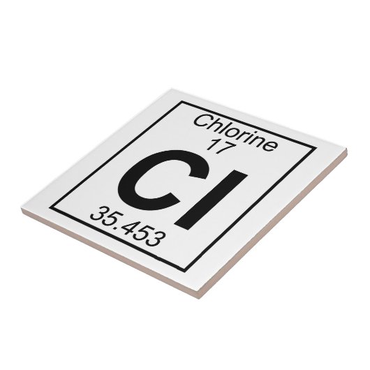 Element 017 - Cl - Chloor (volledig) Tegeltje (Zijkant)