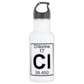 Element 017 - Cl - Chloor (volledig) Waterfles (Voorkant)