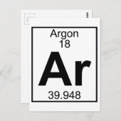 Element 018 - AR - Argon (volledig) Briefkaart (Voorkant / Achterkant)