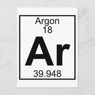 Element 018 - AR - Argon (volledig) Briefkaart
