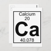 Element 020 - Ca - Calcium (vol) Briefkaart (Voorkant / Achterkant)