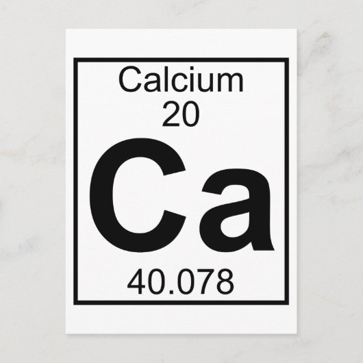 Element 020 - Ca - Calcium (vol) Briefkaart (Voorkant)