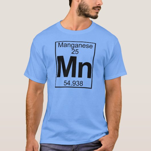 Element 025 - Mn - Mangaan (volledig) T-shirt (Voorkant)
