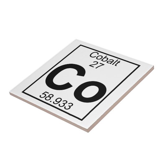 Element 027 - Co - kobalt (volledig) Tegeltje (Zijkant)