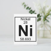 Element 028 - Ni - Nikkel (volledig) Briefkaart (Staand voorkant)