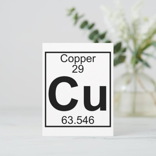 Element 029 - Cu - Koper (volledig) Briefkaart (Staand voorkant)