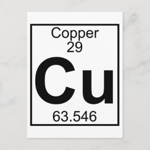 Element 029 - Cu - Koper (volledig) Briefkaart