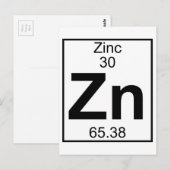 Element 030 - Zn - Zink (volledig) Briefkaart (Voorkant / Achterkant)