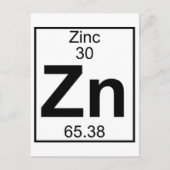 Element 030 - Zn - Zink (volledig) Briefkaart (Voorkant)