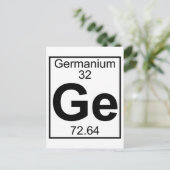 Element 032 - Ge - Germanium (volledig) Briefkaart (Staand voorkant)