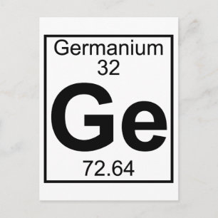 Element 032 - Ge - Germanium (volledig) Briefkaart
