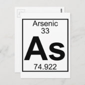 Element 033 - As - Arseen (volledig) Briefkaart (Voorkant / Achterkant)