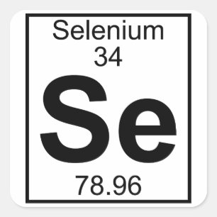 Element 034 - Se - selenium (volledig) Vierkante Sticker