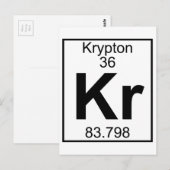 Element 036 - Kr - Krypton (volledig) Briefkaart (Voorkant / Achterkant)