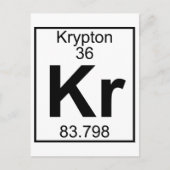 Element 036 - Kr - Krypton (volledig) Briefkaart (Voorkant)