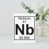 Element 041 - NB - Niobium (volledig) Briefkaart (Staand voorkant)