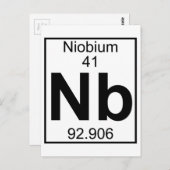 Element 041 - NB - Niobium (volledig) Briefkaart (Voorkant / Achterkant)