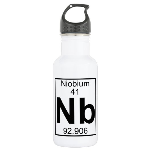Element 041 - Nb - niobium (volledig) Waterfles (Voorkant)