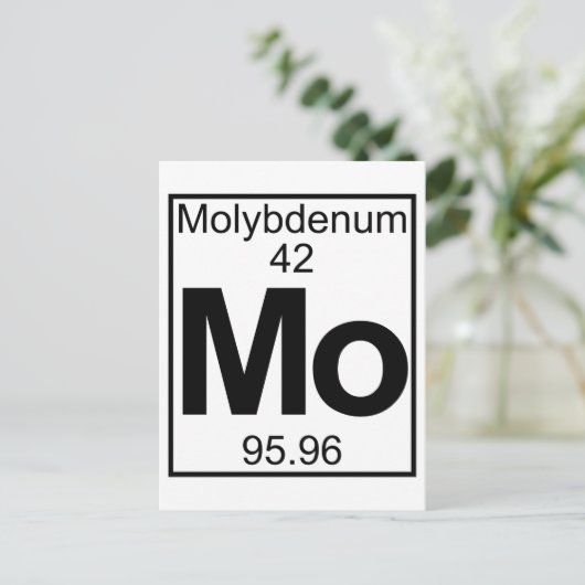 Element 042 - Mo - molybdeen (volledig) Briefkaart (Staand voorkant)