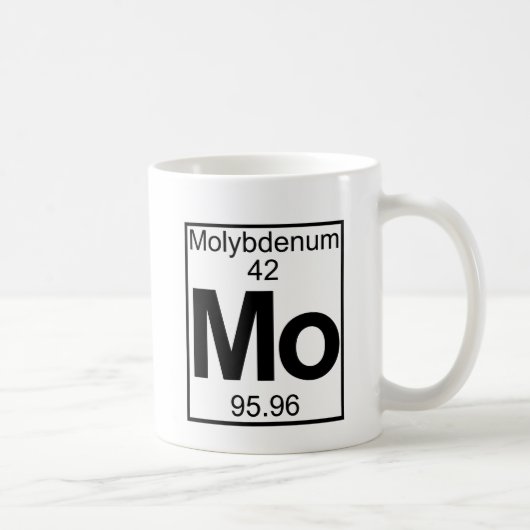 Element 042 - Mo - Molybdeen (volledig) Koffiemok (Rechts)