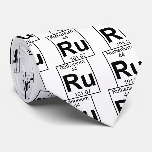 Element 044 - Ru - Ruthenium (volledig) Stropdas (Opgerold)