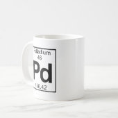 Element 046 - Pd - Palladium (volledig) Koffiemok (Voorkant links)