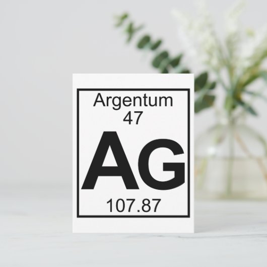 Element 047 - AG - Argentum (volledig) Briefkaart (Staand voorkant)