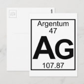 Element 047 - AG - Argentum (volledig) Briefkaart (Voorkant / Achterkant)