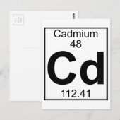 Element 048 - Cd - Cadmium (volledig) Briefkaart (Voorkant / Achterkant)