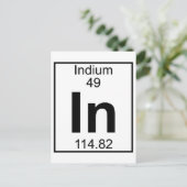 Element 049 - in - indium (volledig) briefkaart (Staand voorkant)