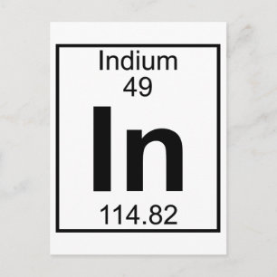 Element 049 - In - Indium (volledig) Briefkaart