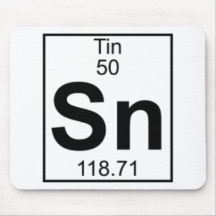 Element 050 - Sn - Tin (volledig) Muismat