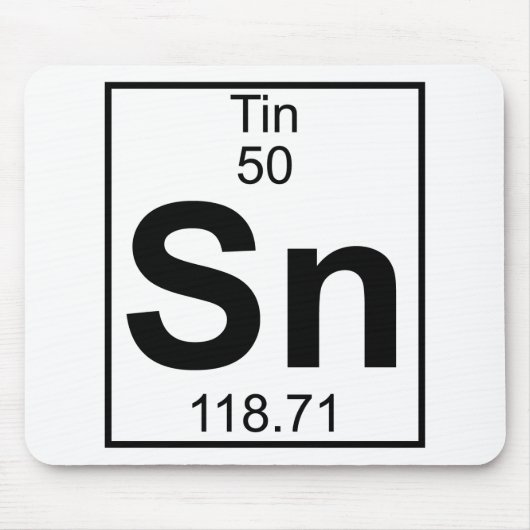 Element 050 - Sn - Tin (volledig) Muismat (Voorkant)