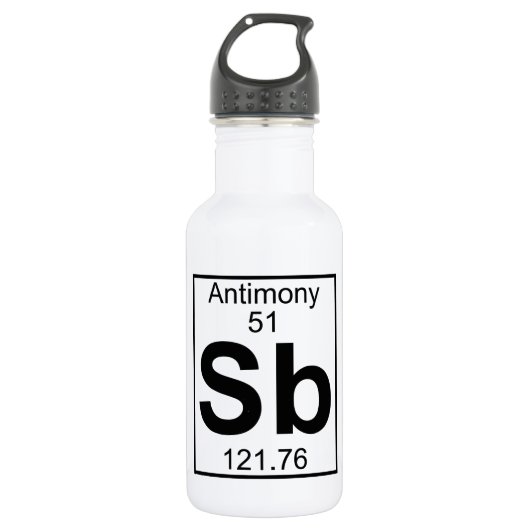 Element 051 - Sb - Antimoon (volledig) Waterfles (Voorkant)