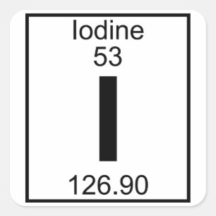 Element 053 - I - Iodine (volledig) Vierkante Sticker