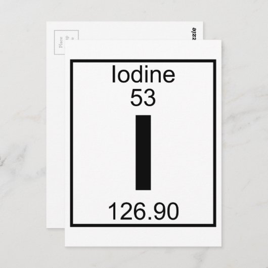 Element 053 - I - Jodium (volledig) Briefkaart (Voorkant / Achterkant)