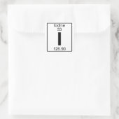 Element 053 - I - Jodium (volledig) Vierkante Sticker (Tas)