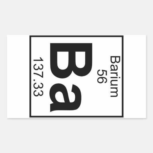 Element 056 - Ba - Barium (volledig) Rechthoekige Sticker (Voorkant)