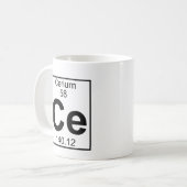 Element 058 - ce - cerium (volledig) koffiemok (Voorkant links)