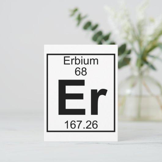 Element 068 - ER - Erbium (volledig) Briefkaart (Staand voorkant)