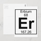Element 068 - ER - Erbium (volledig) Briefkaart (Voorkant / Achterkant)